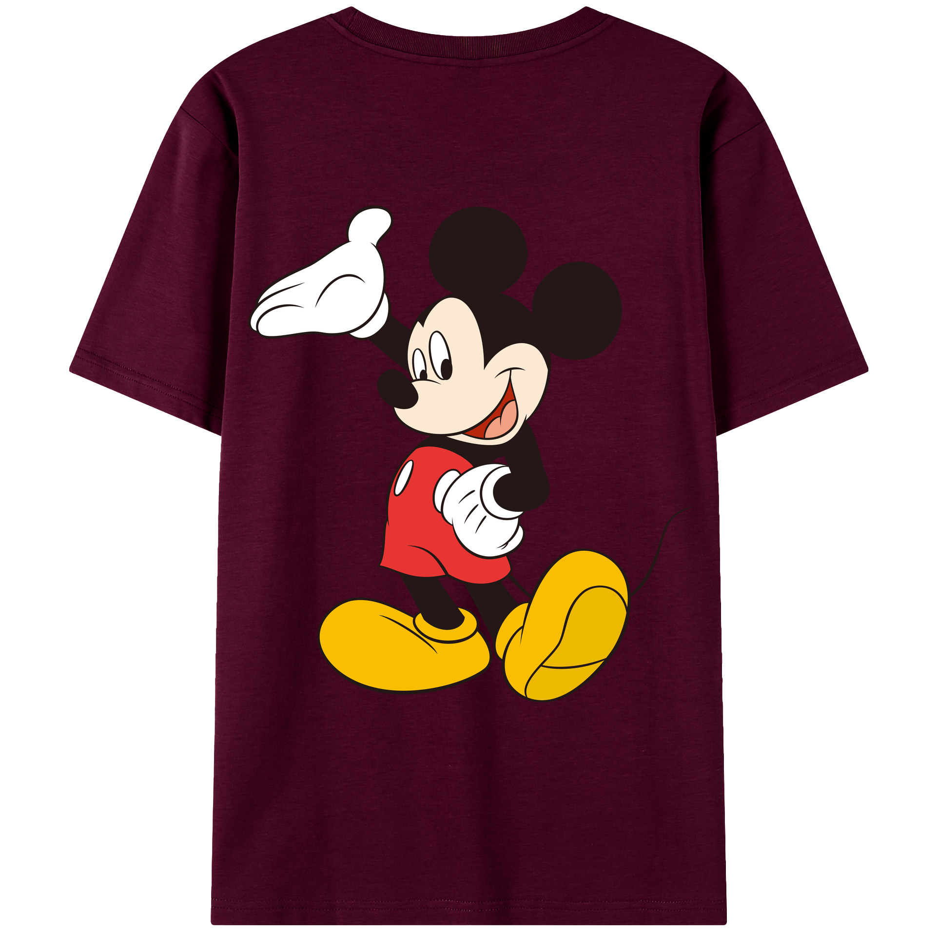 （画像用） ミッキーマウス Mickey Mouse レディース半袖Tシャツ(バックプリント)